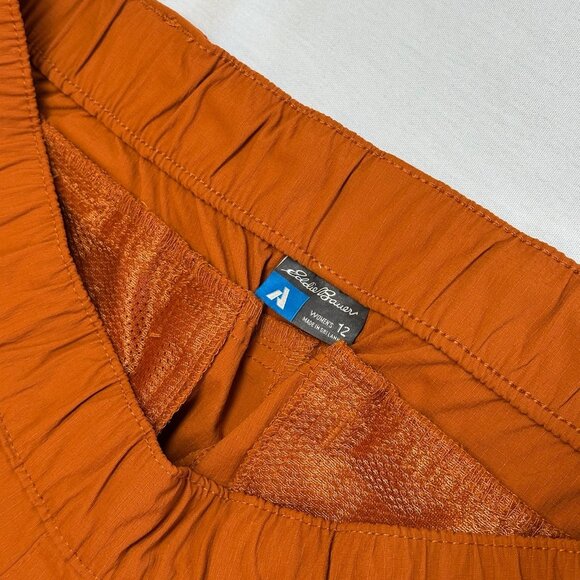 Eddie Bauer Womens First Ascent Pants Size 12 Hiking Outdoors Orange Nylon Cargo - Picture 5 of 12